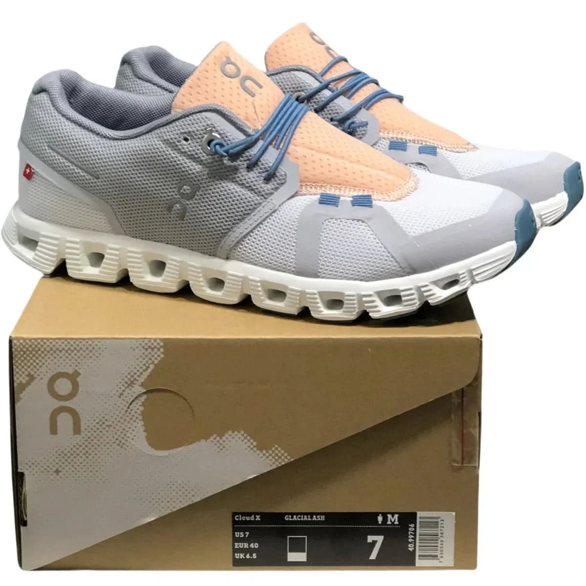 On Cloud 5 Men's Glacier grey/natural white - Onsrunners