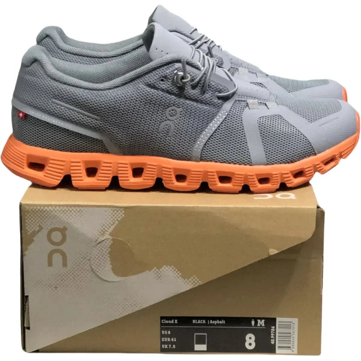 On Cloud 5 Women's Gray Orange/zinc gray burnt orange - Onsrunners