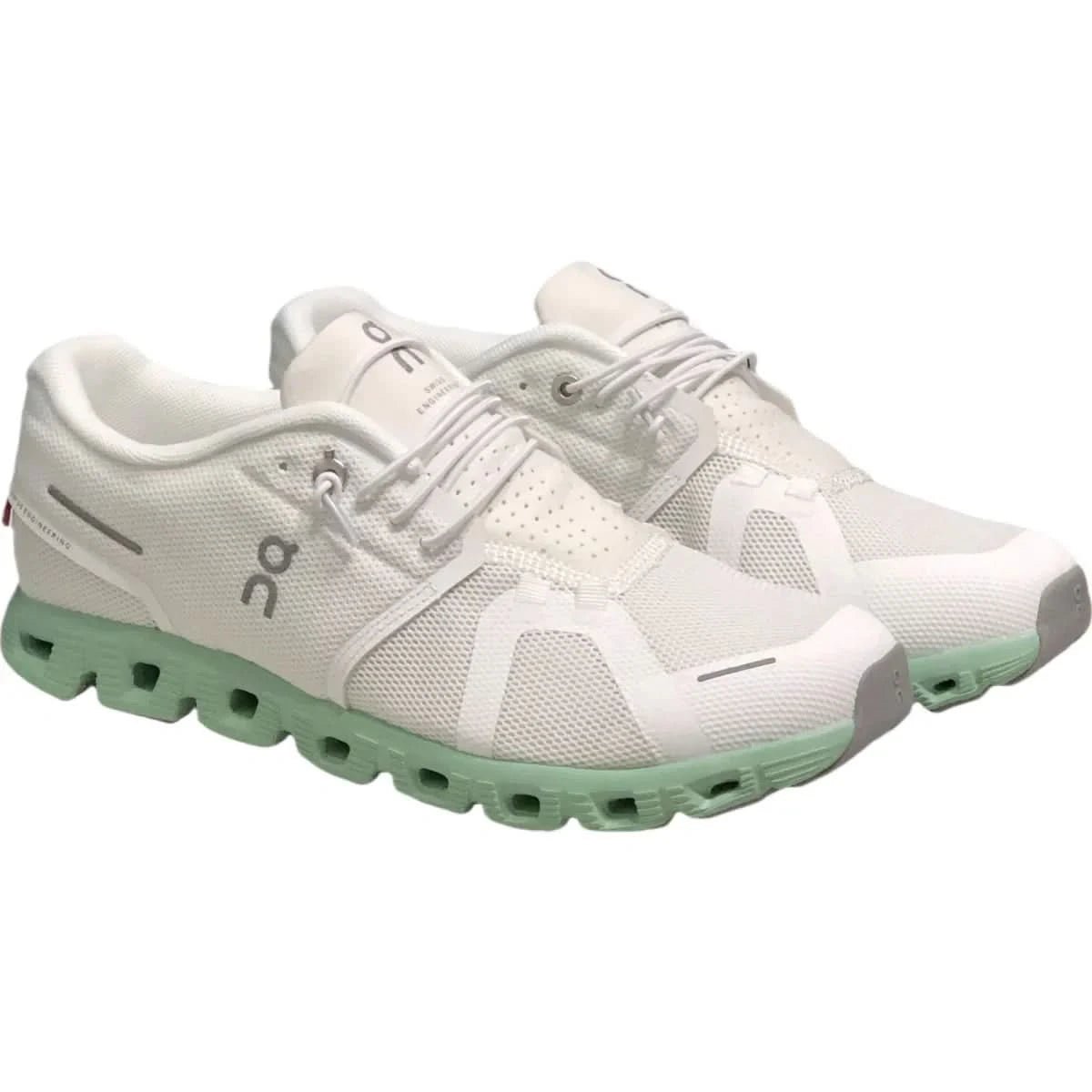 On Cloud 5 Women's Undyed White Stream Green - Onsrunners