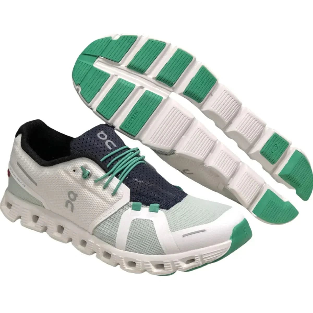 On Cloud 5 Women's White Stream Green - Onsrunners