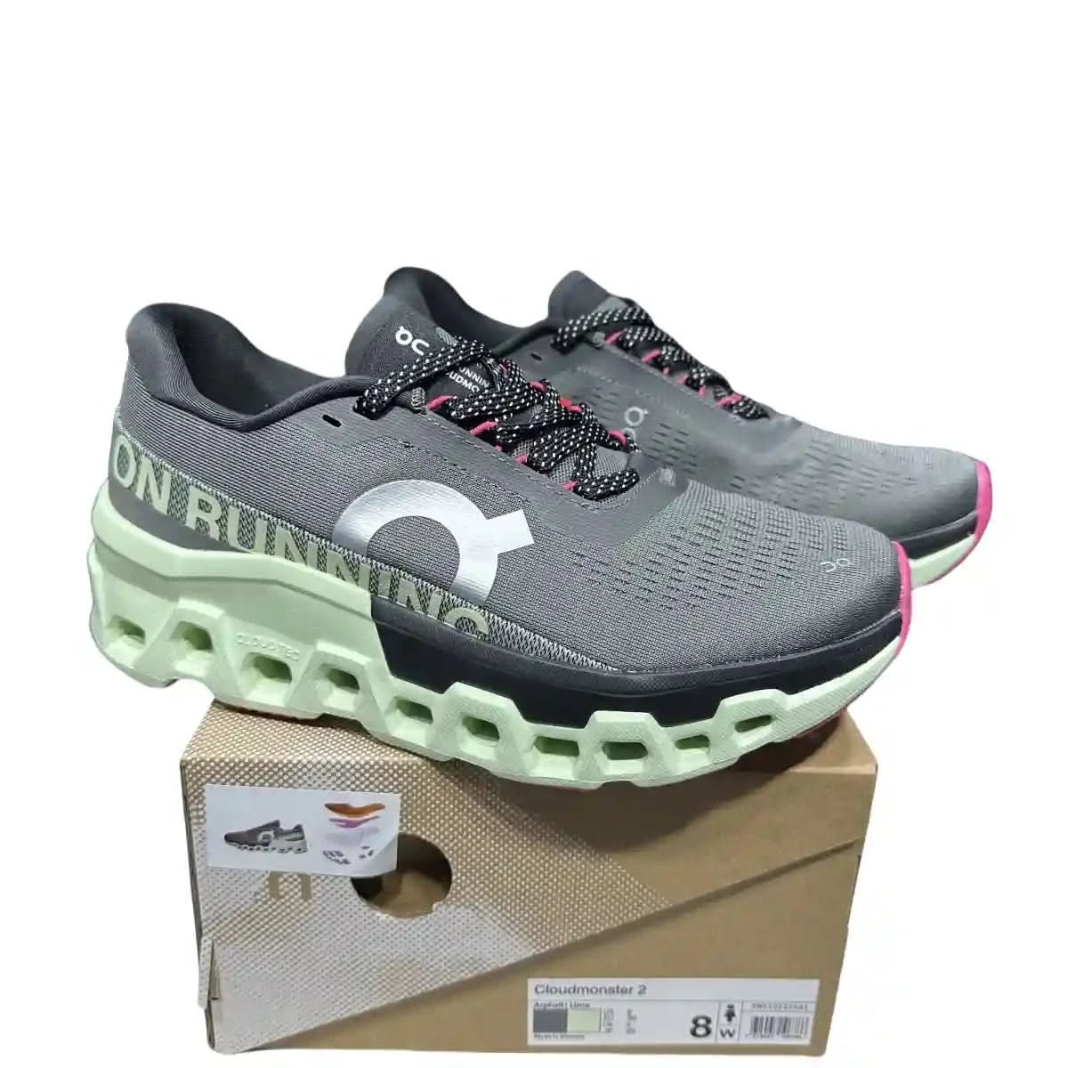 On Cloudmonster 2 Men's Almond/Lima Bean Green - Onsrunners