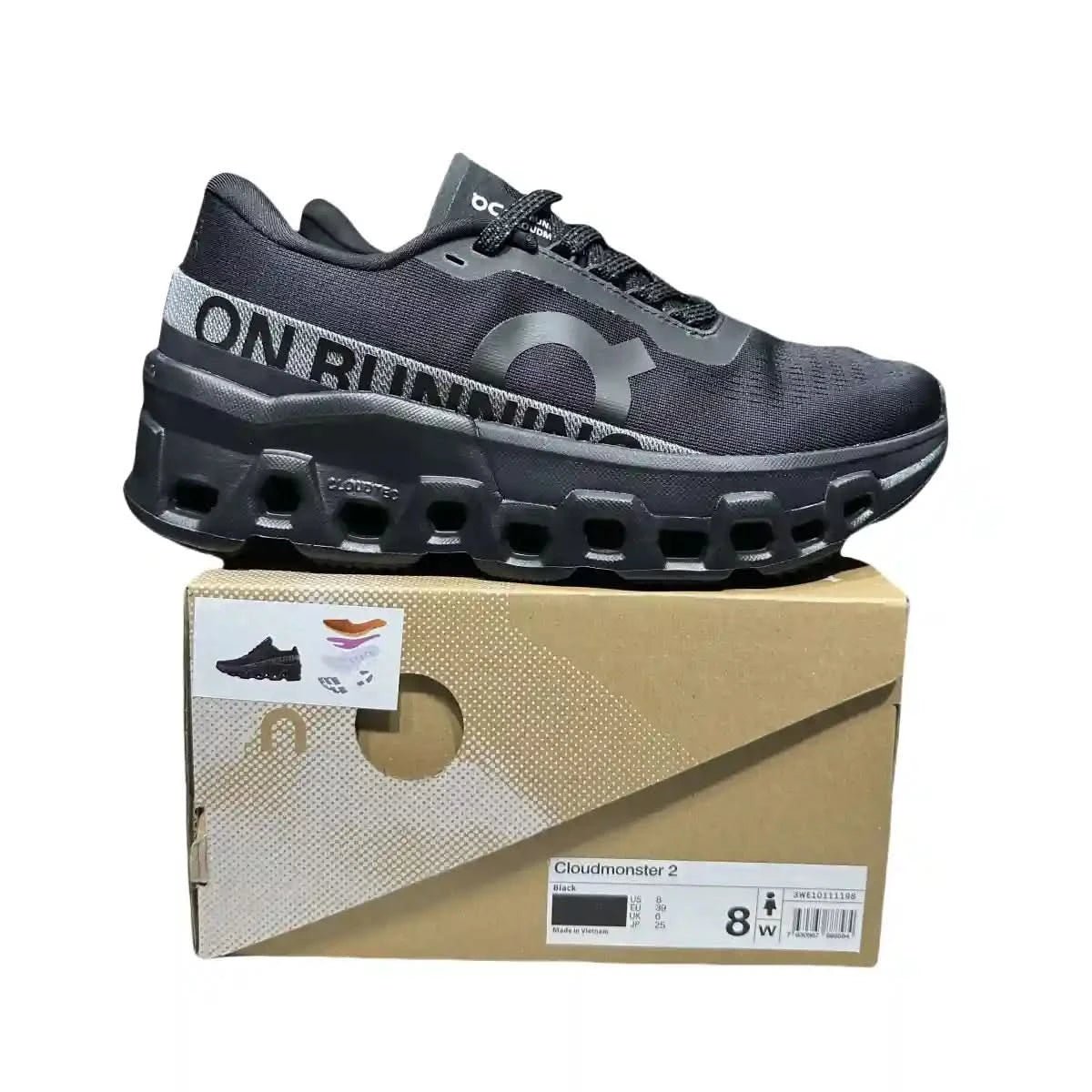 On Cloudmonster 2 Men's Black/Silver - Onsrunners