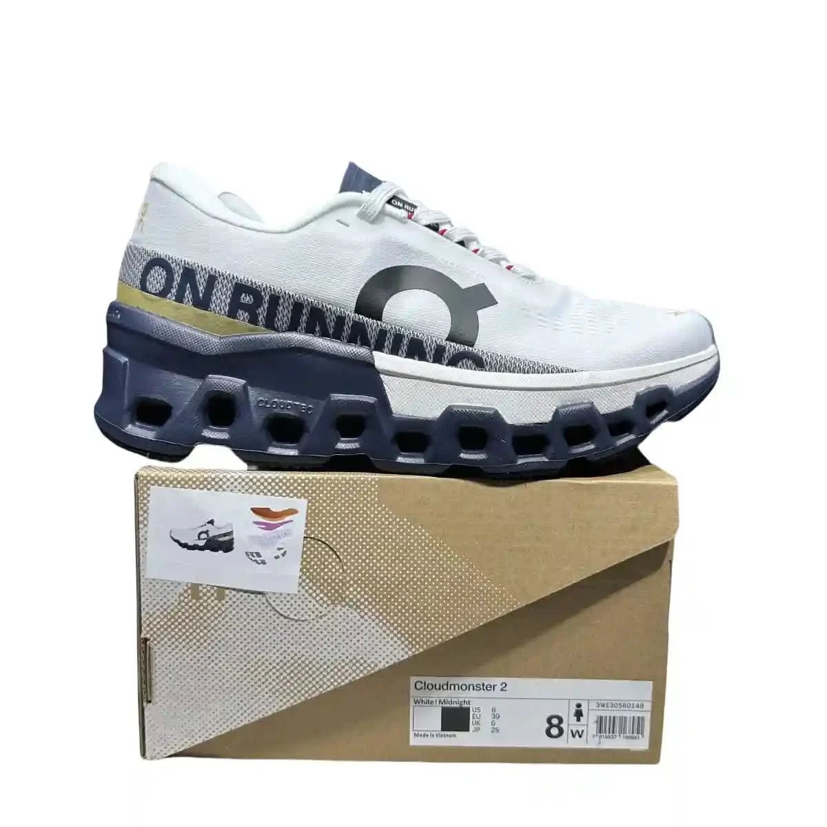 On Cloudmonster 2 Women's White/Blue - Onsrunners