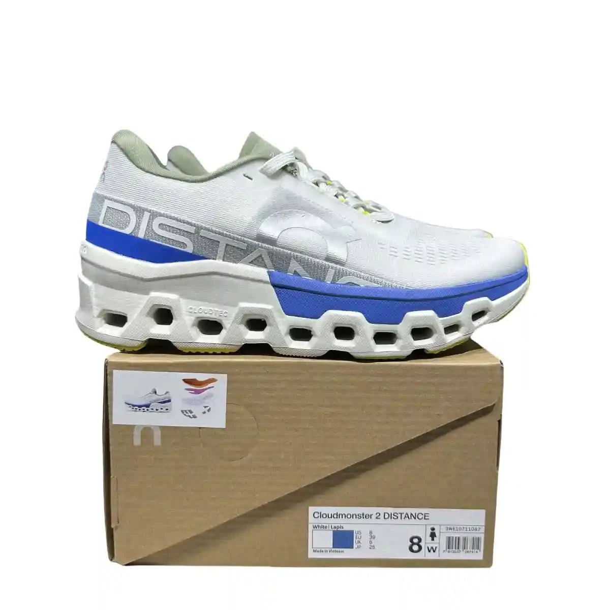 On Cloudmonster 2 Women's White/Cyan Blue - Onsrunners