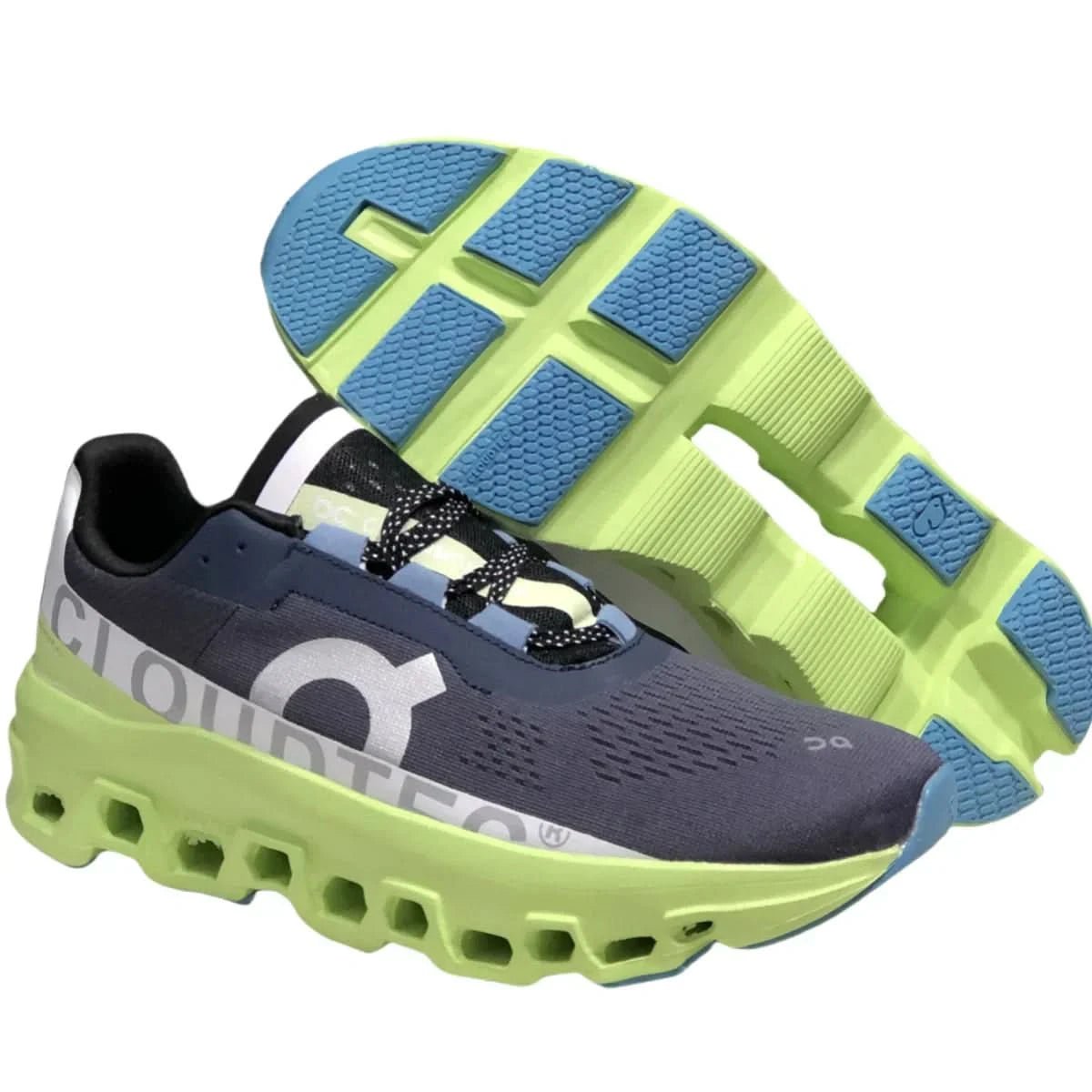 On Cloudmonster Men's Green/Blue - Onsrunners
