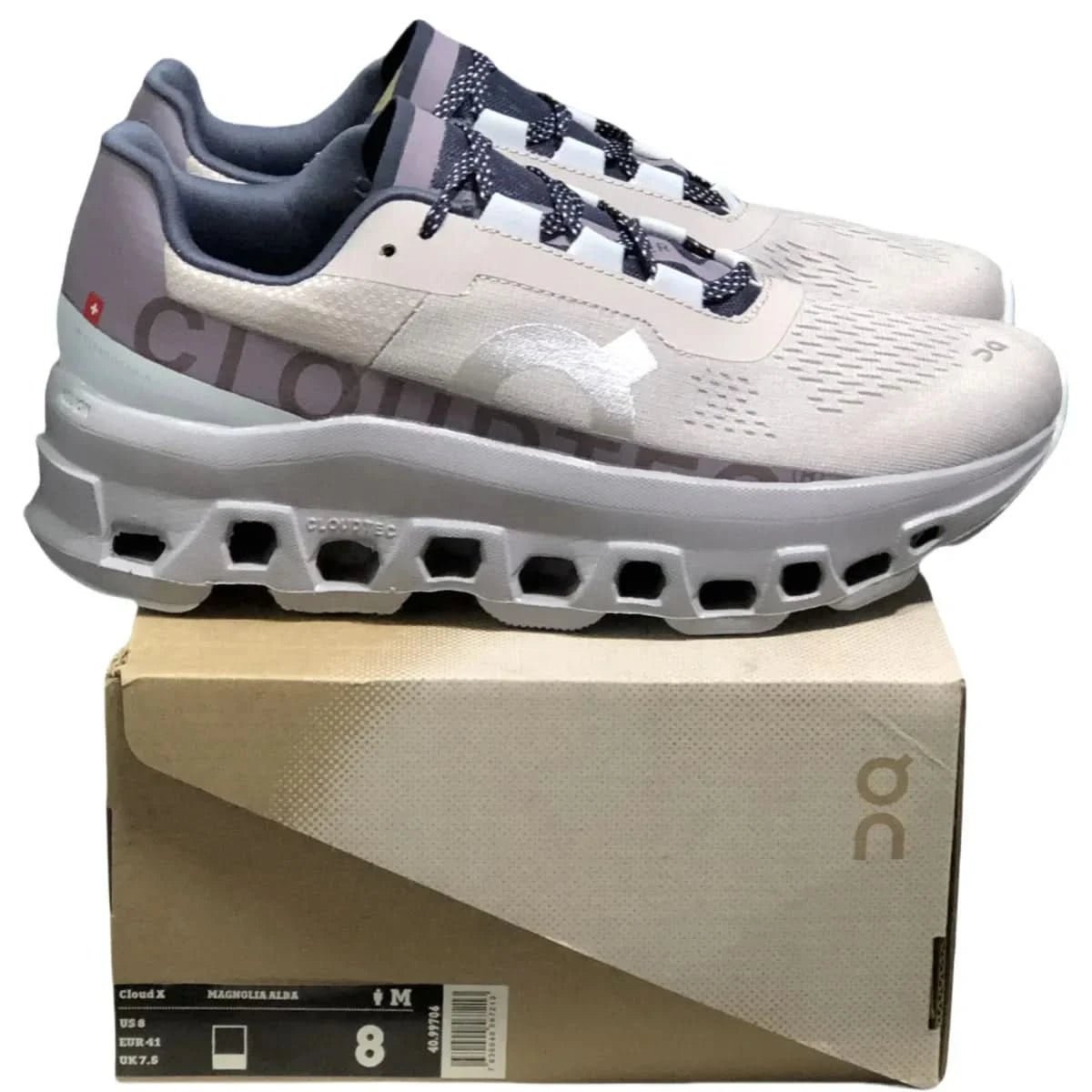 On Cloudmonster Men's Grey/Purple - Onsrunners
