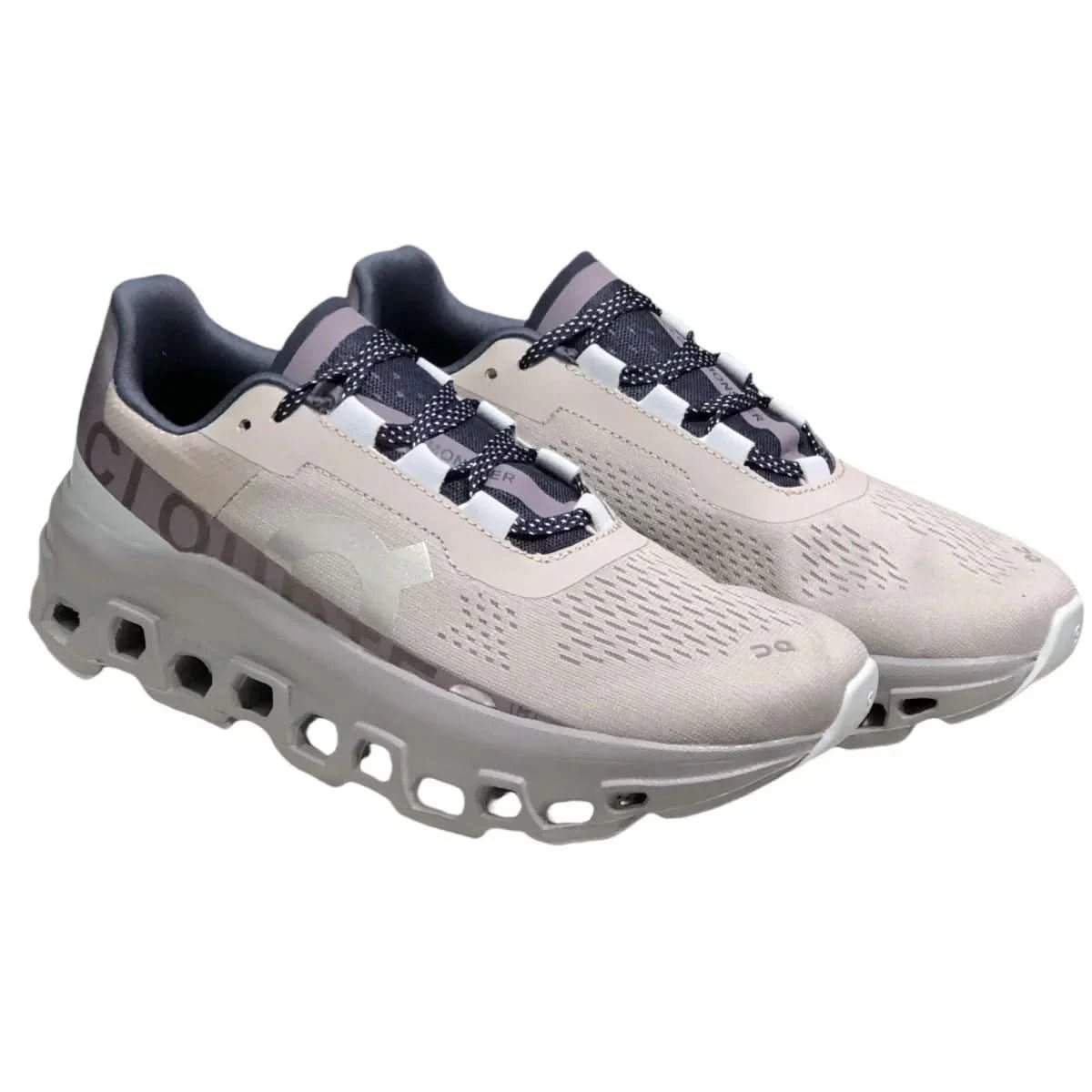 On Cloudmonster Men's Grey/Purple - Onsrunners