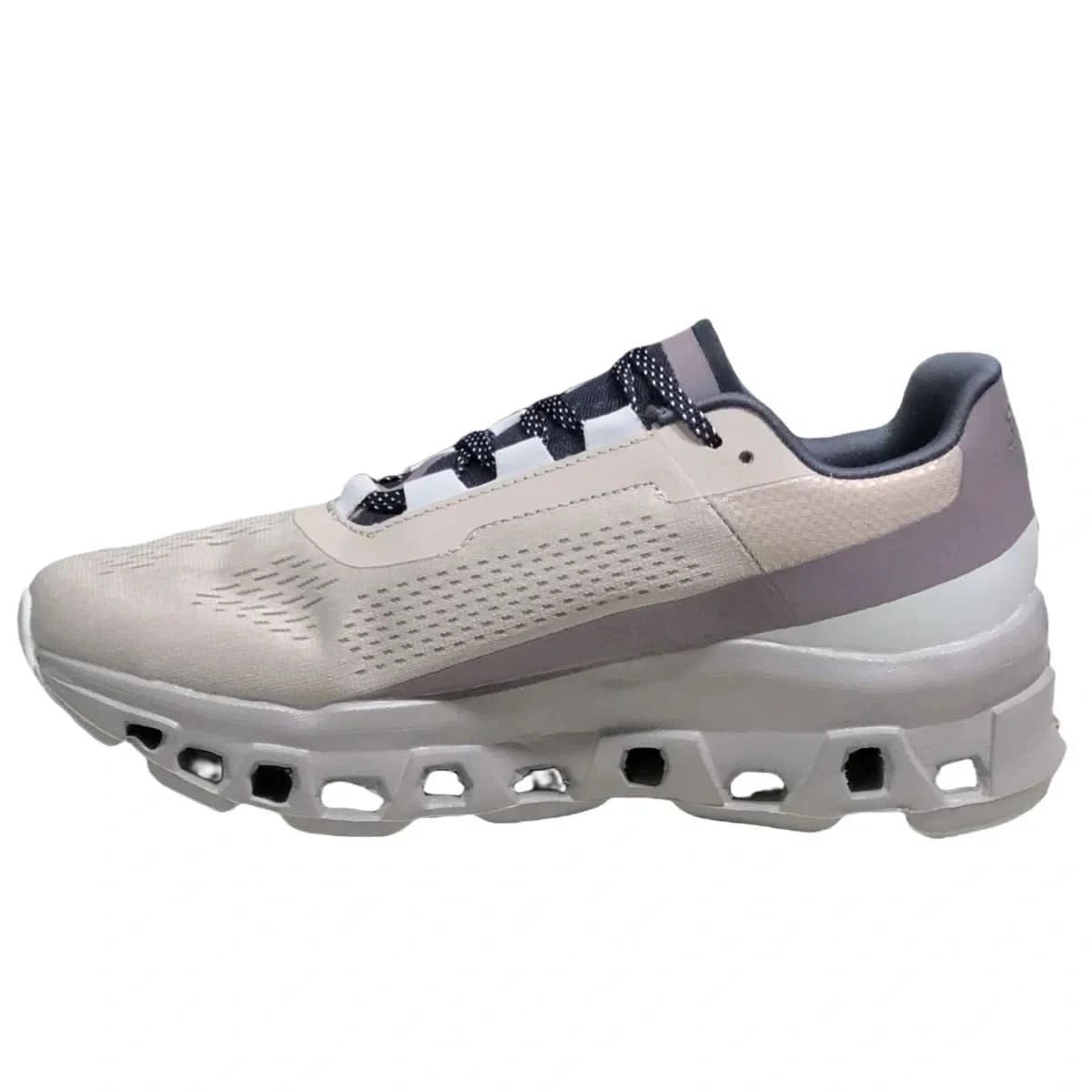 On Cloudmonster Men's Grey/Purple - Onsrunners
