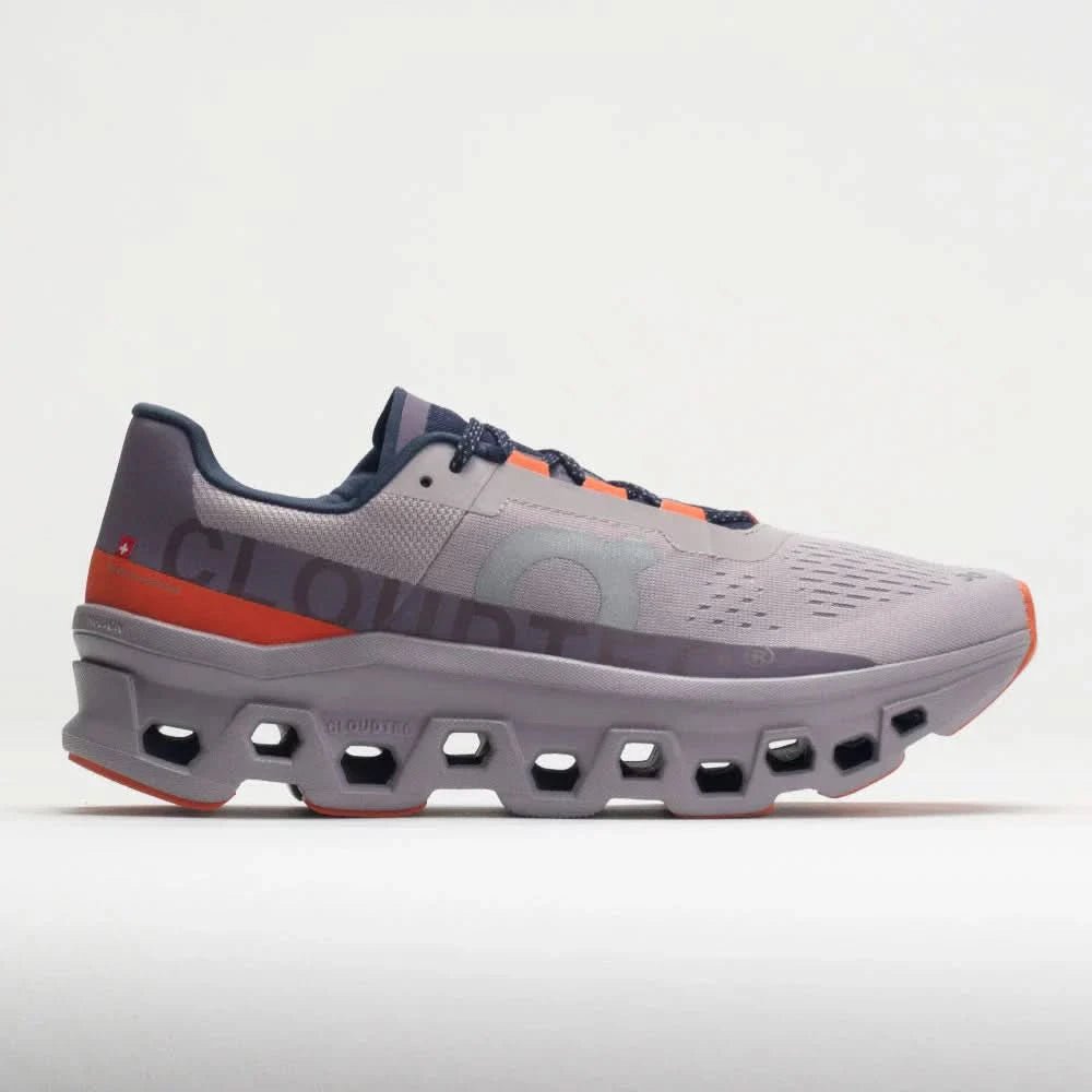 On Cloudmonster Men's Pearl/Flame - Onsrunners