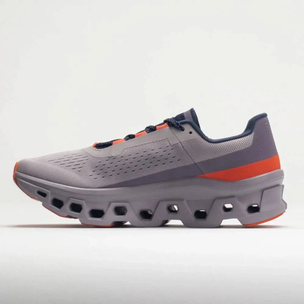 On Cloudmonster Men's Pearl/Flame - Onsrunners