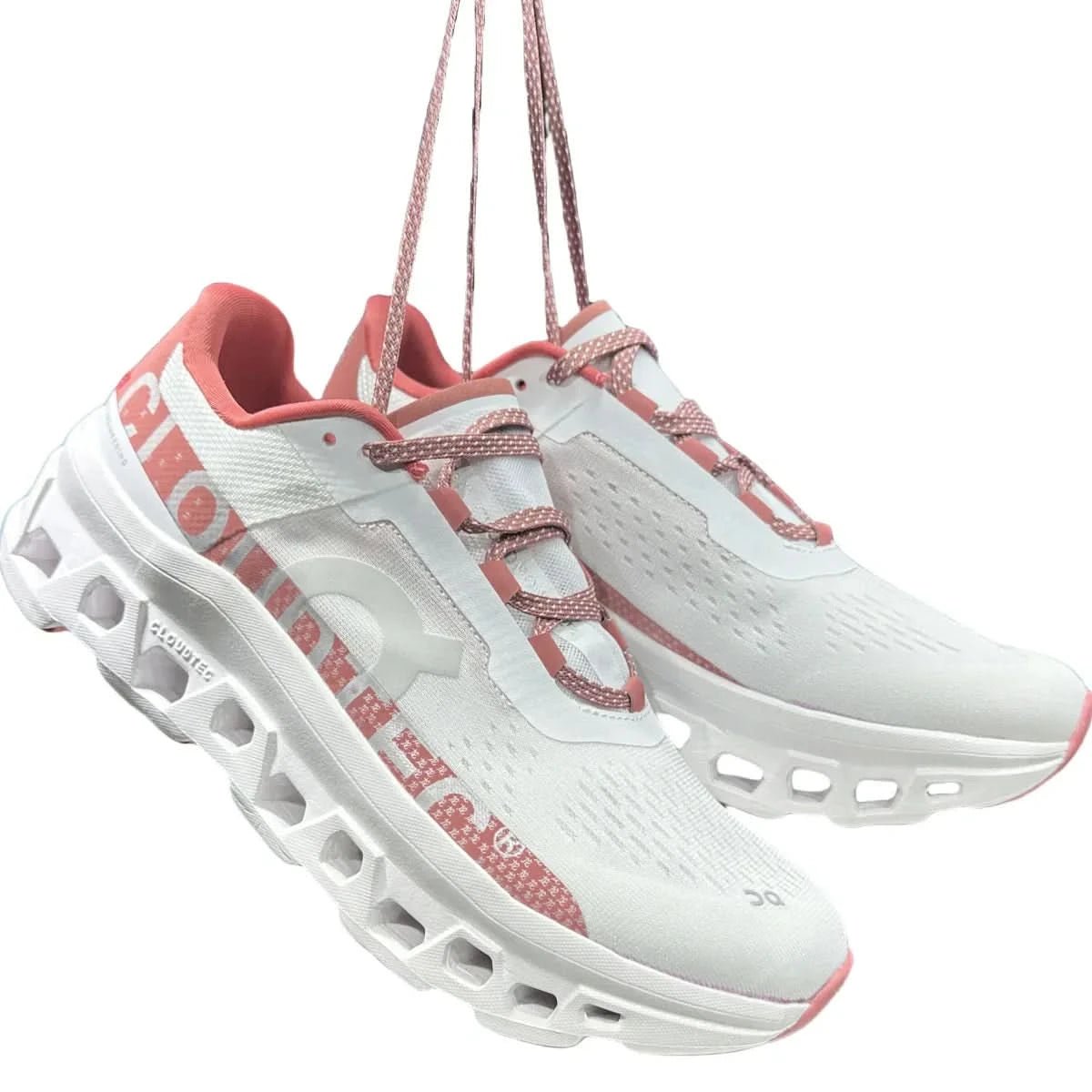 On Cloudmonster Men's White/Red - Onsrunners