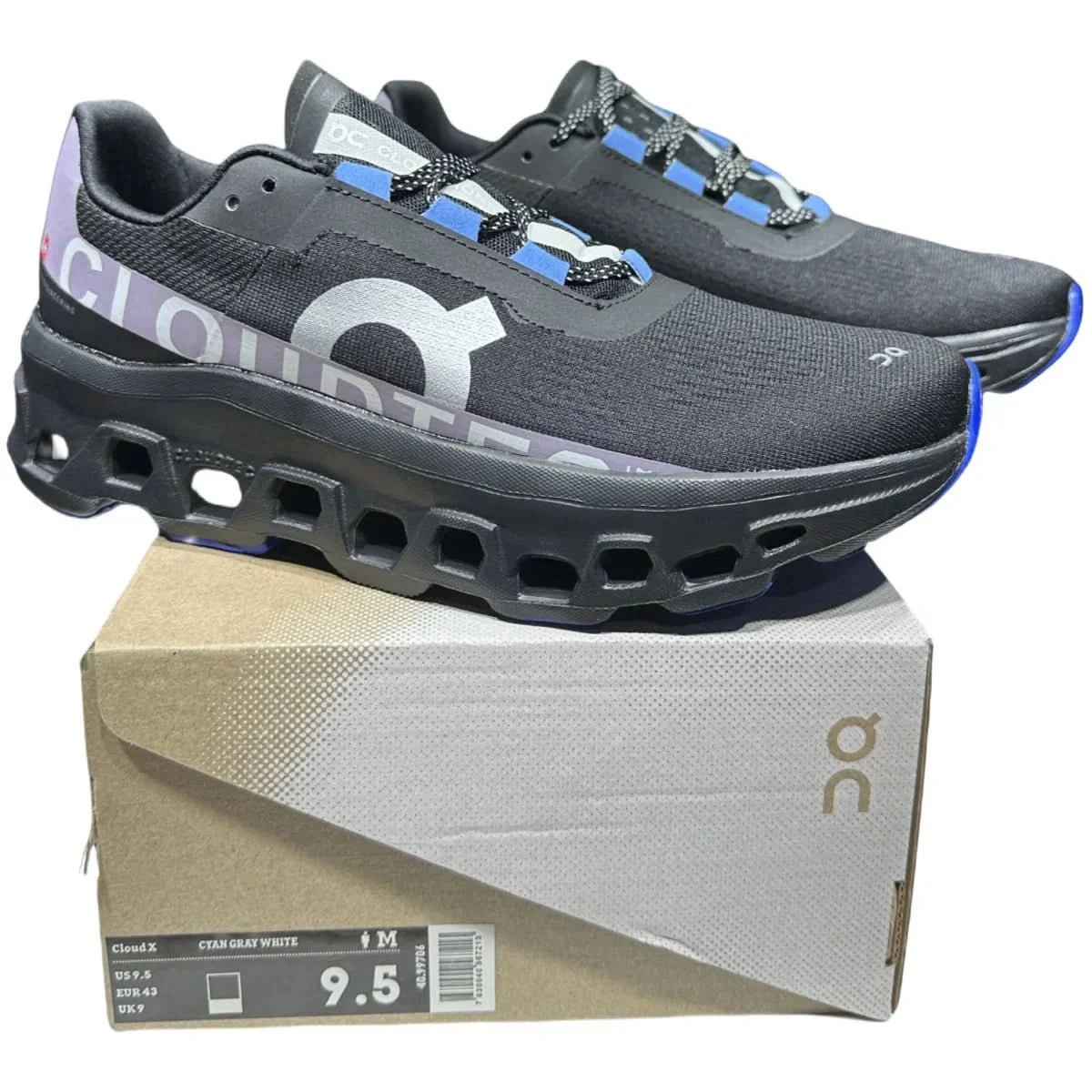 On Cloudmonster Women's Black/Blue - Onsrunners