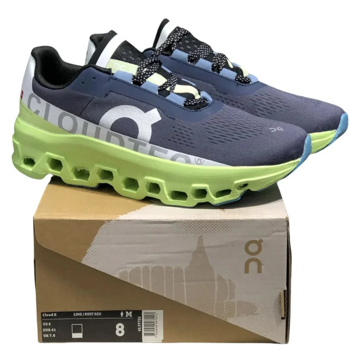 On Cloudmonster Women's Green/Blue - Onsrunners