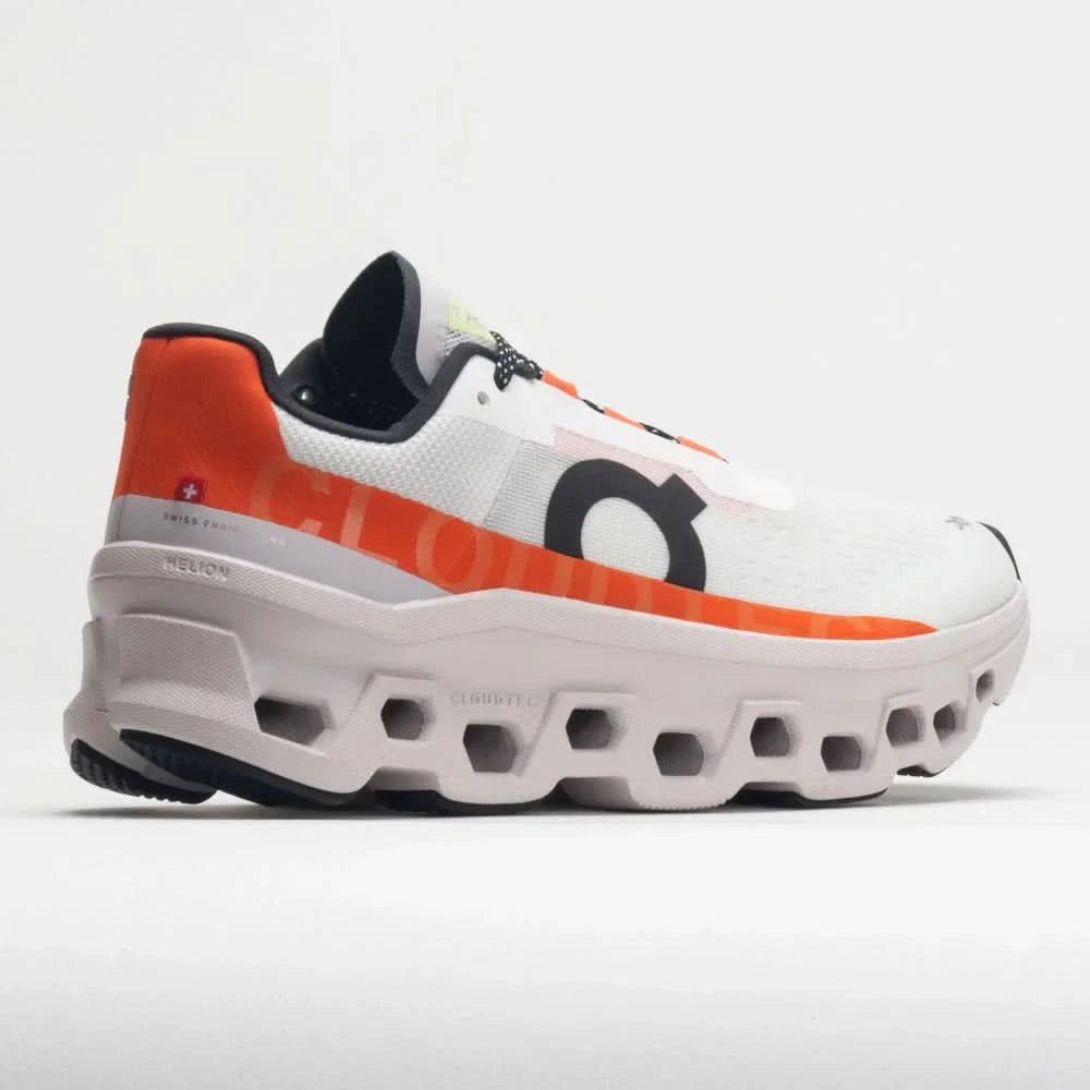 On Cloudmonster Women's Undyed White/Flame - Onsrunners