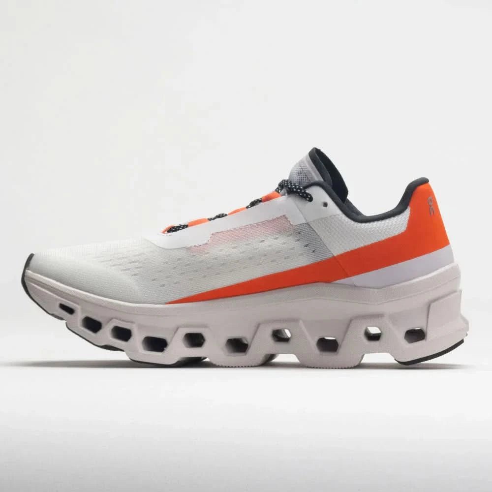On Cloudmonster Women's Undyed White/Flame - Onsrunners