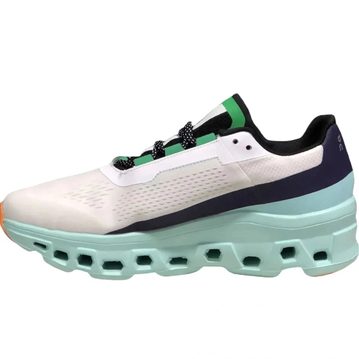 On Cloudmonster Women's White/Green - Onsrunners