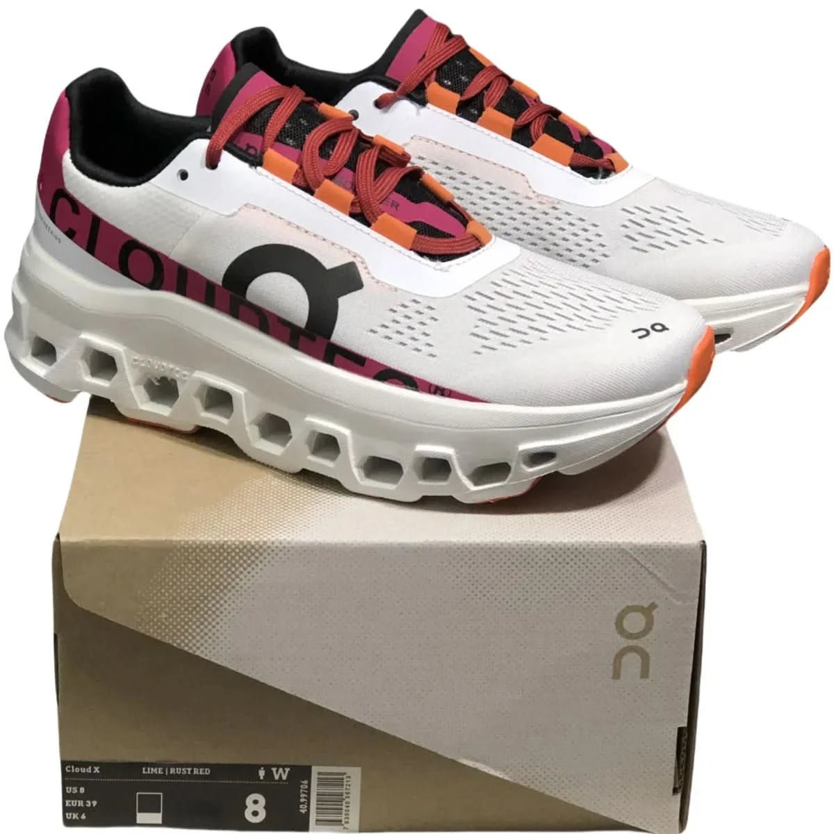 On Cloudmonster Women's White/Pink - Onsrunners