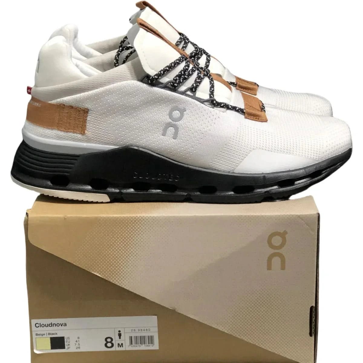 On Cloudnova Women's White/Brown - Onsrunners