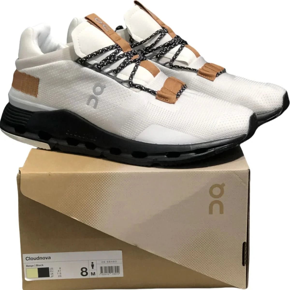 On Cloudnova Women's White/Brown - Onsrunners