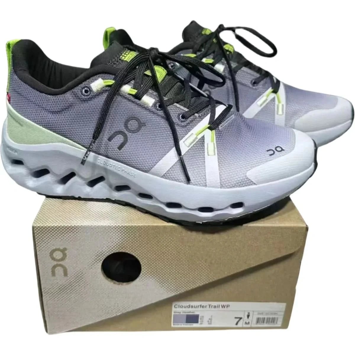 On Cloudsurfer Trail Waterproof Men's Black/Heather - Onsrunners