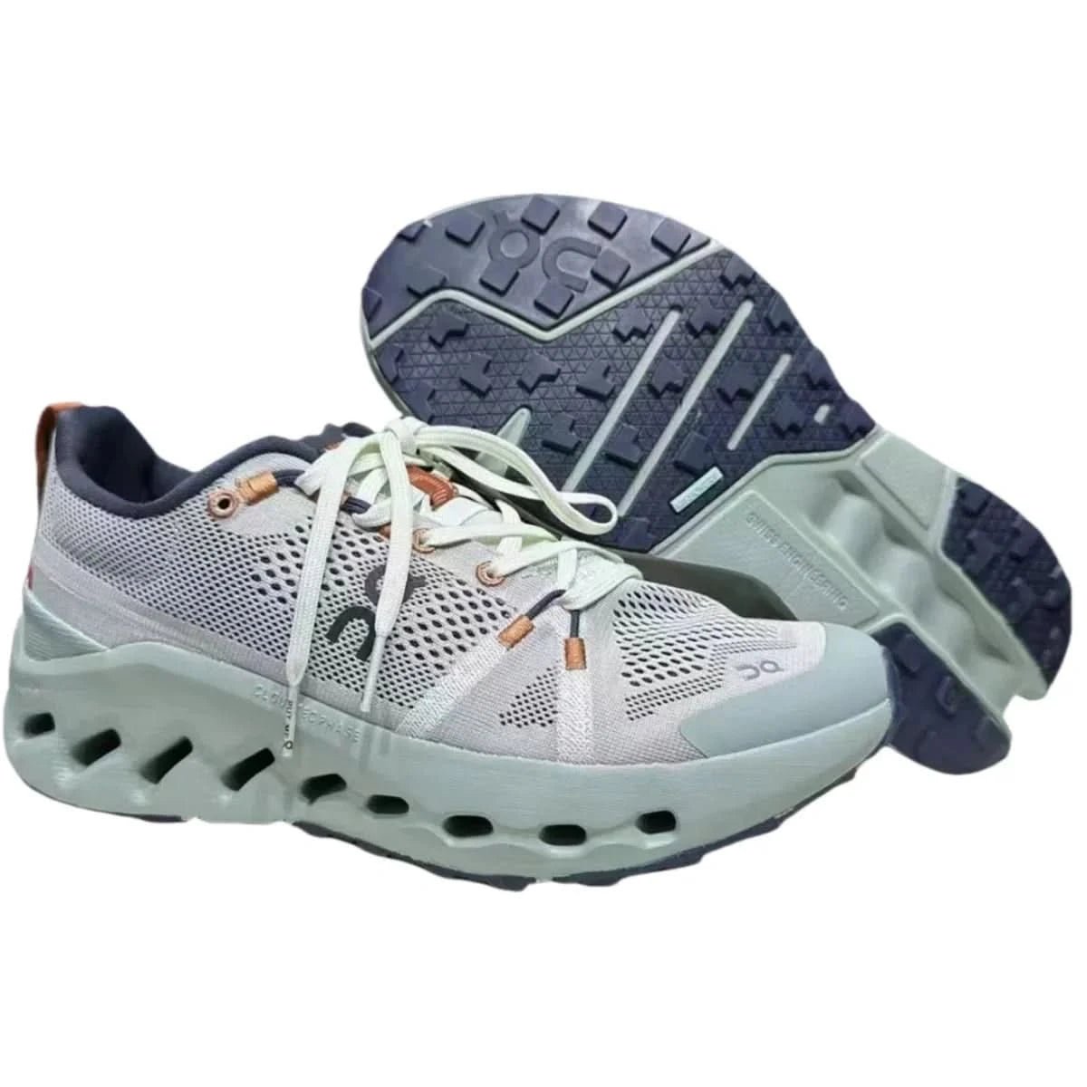 On Cloudsurfer Trail Waterproof Women's Gray/Green - Onsrunners