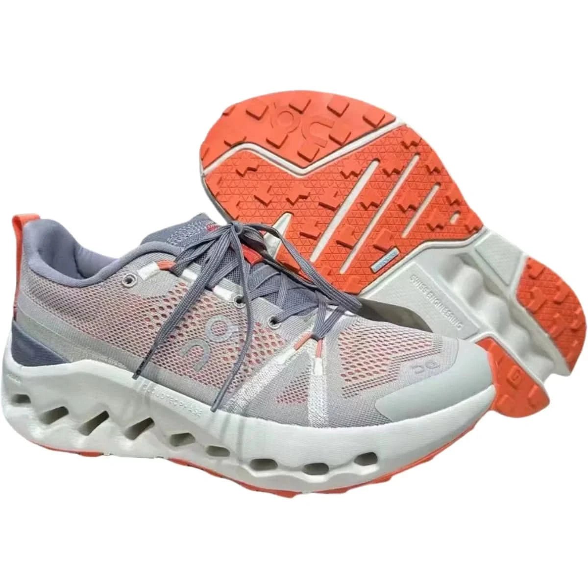 On Cloudsurfer Trail Waterproof Women's Gray/White - Onsrunners