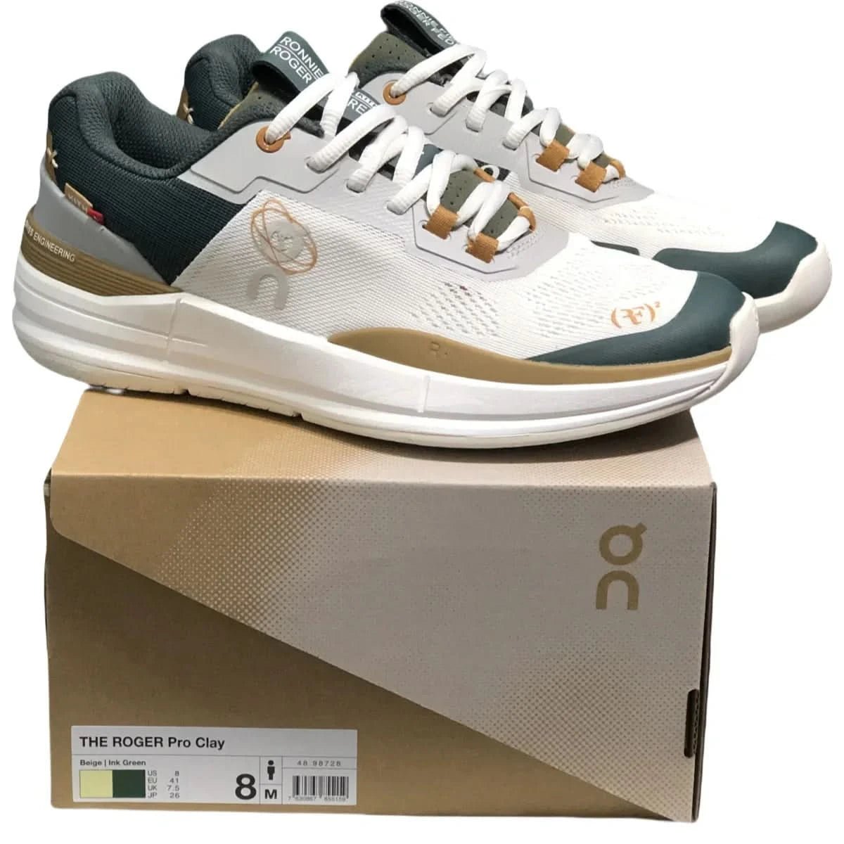 On The Roger Pro Women's Beige/Green - Onsrunners