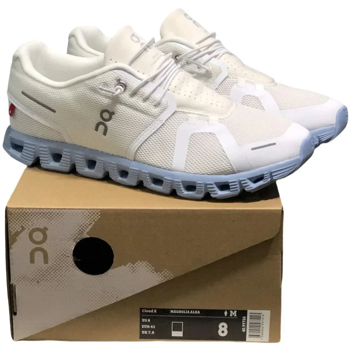 On Cloud 5 Men's White light/grey blue - Onsrunners