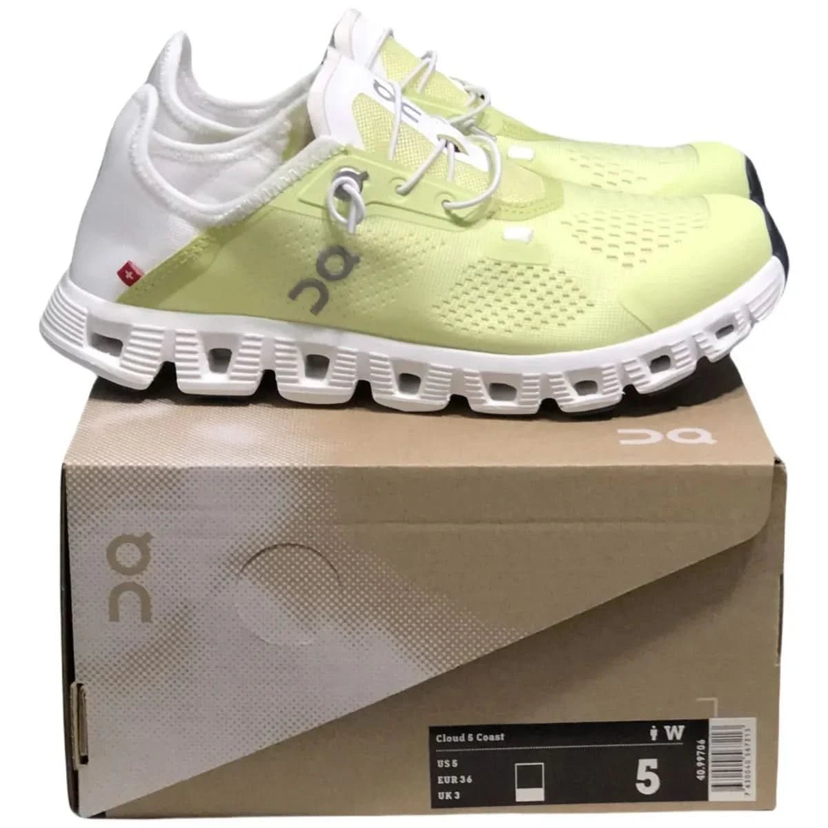 On Cloud 5 Women's Grass yellow/ivory white - Onsrunners