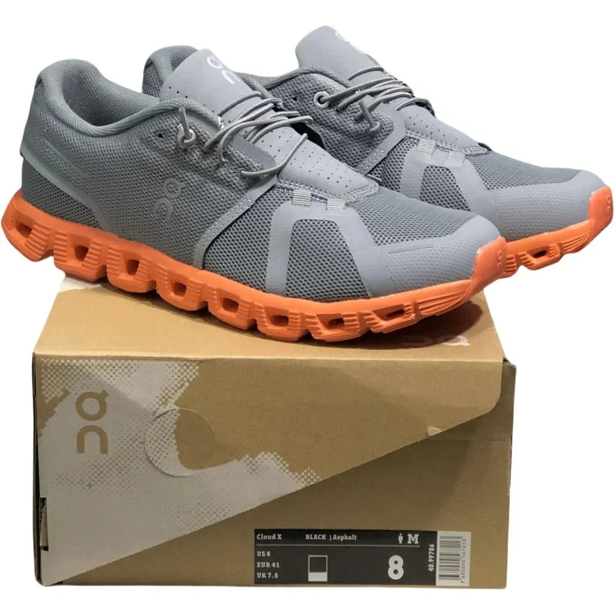 On Cloud 5 Women's Gray Orange/zinc gray burnt orange - Onsrunners