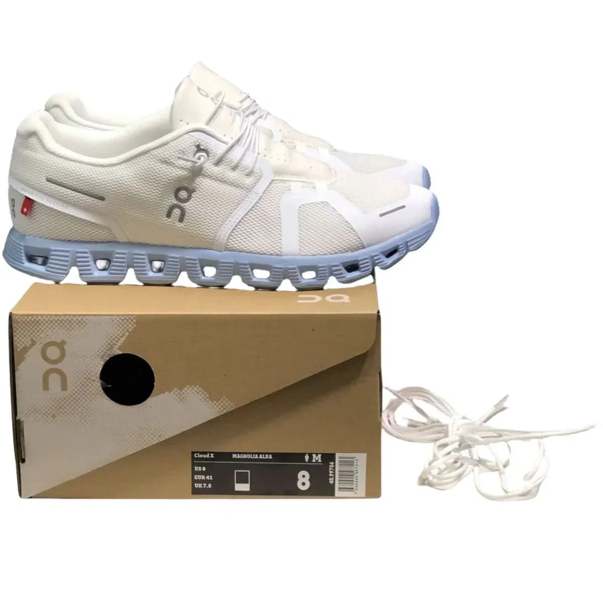 On Cloud 5 Women's White light/grey blue - Onsrunners