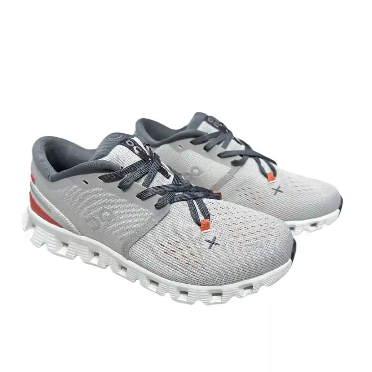 On Cloud X4 Men's Silver/Orange - Red - Onsrunners
