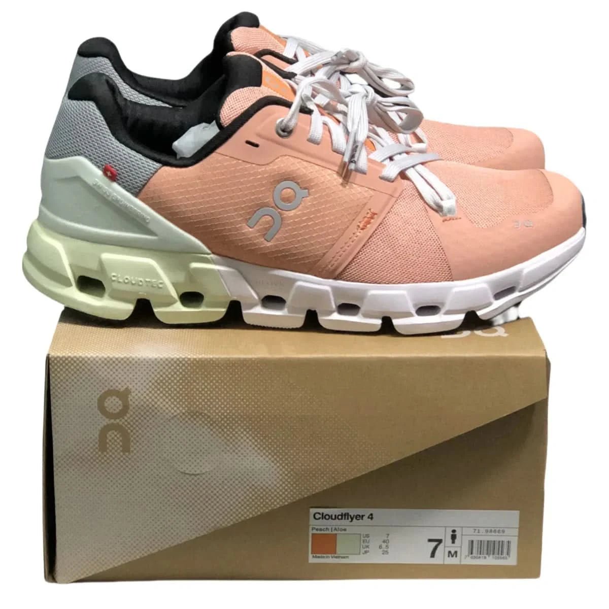 On Cloudflyer 4 Men's Peach/Green - Onsrunners