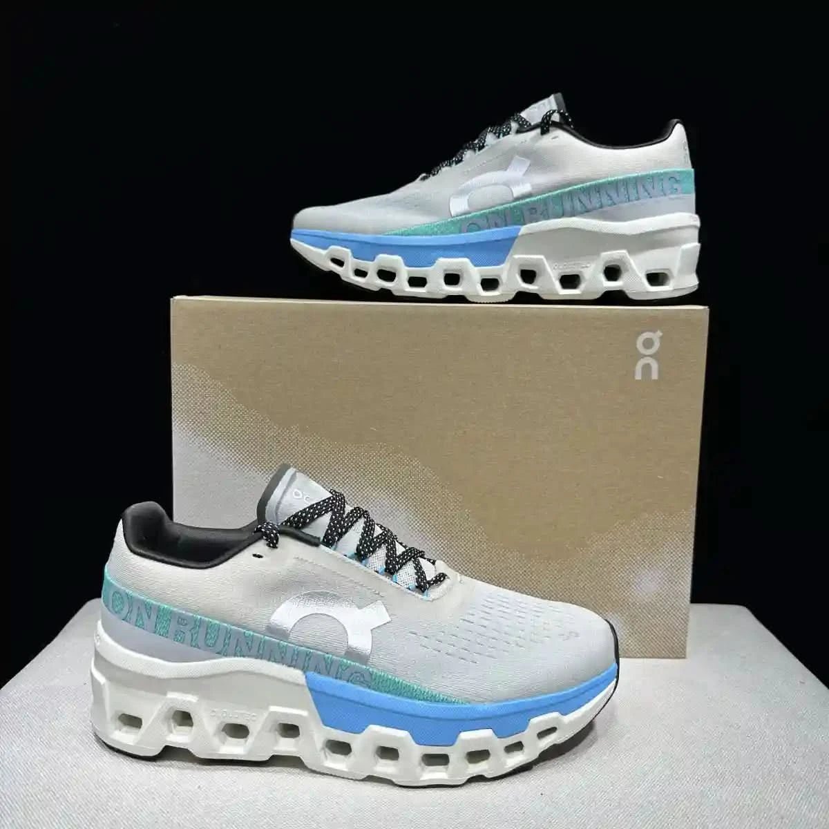 On Cloudmonster 2 Men's White/Blue - Onsrunners