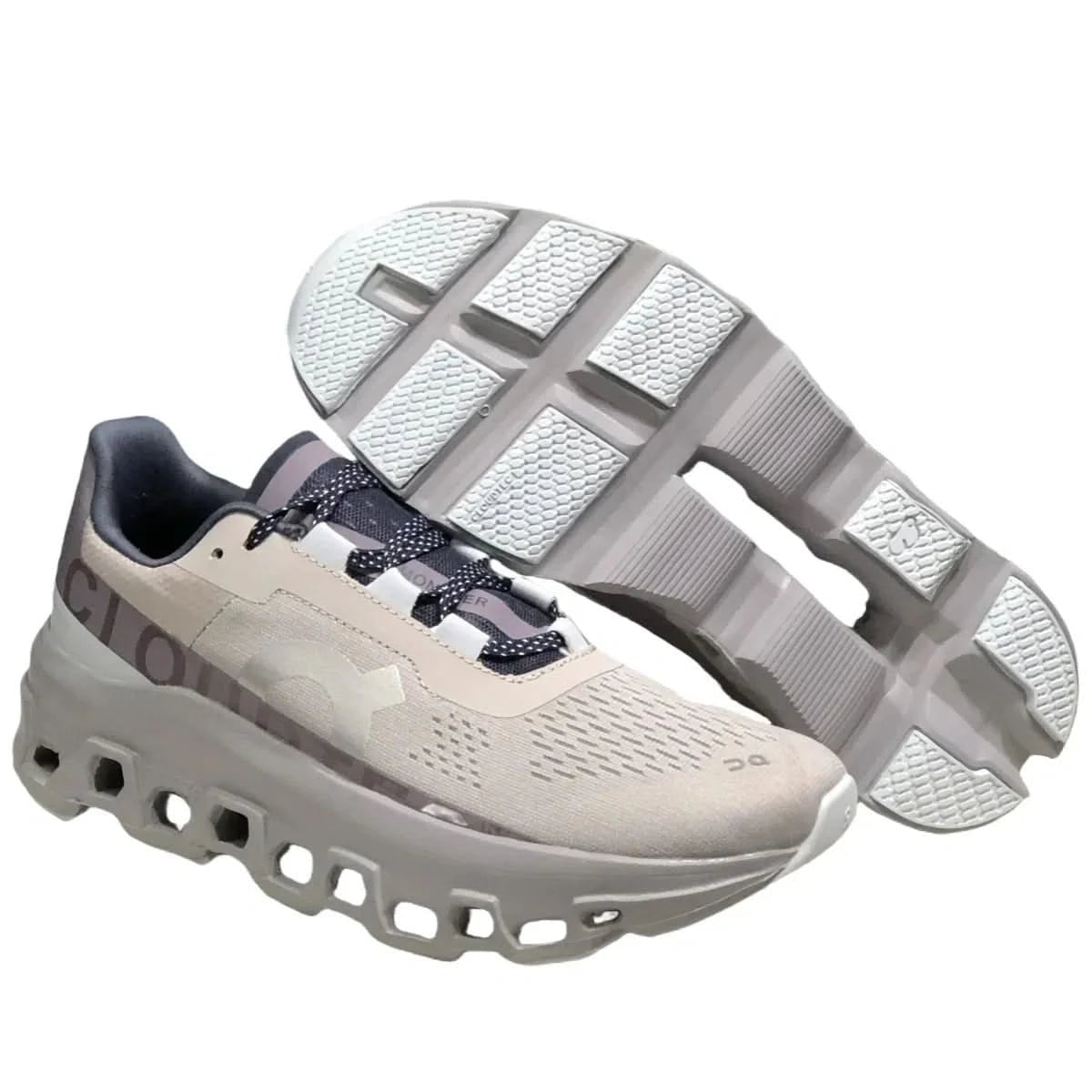 On Cloudmonster Men's Grey/Purple - Onsrunners