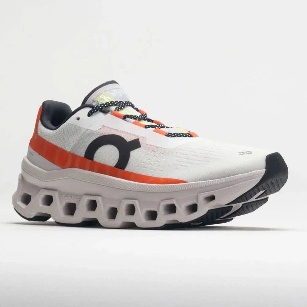 On Cloudmonster Men's Undyed White/Flame - Onsrunners