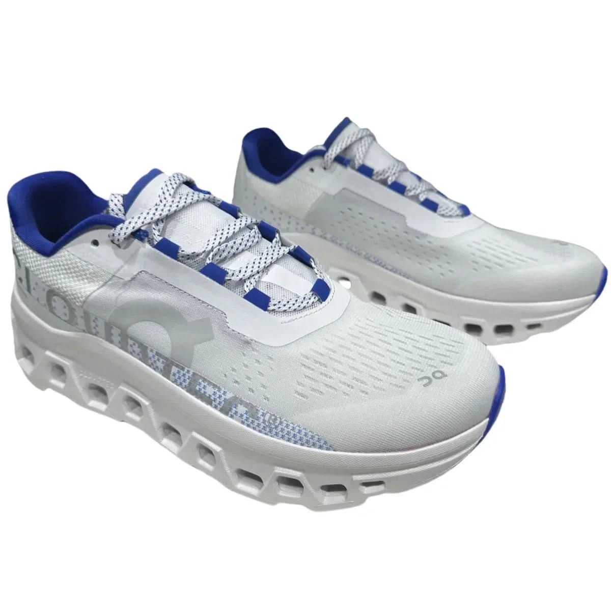On Cloudmonster Men's White/Blue - Onsrunners