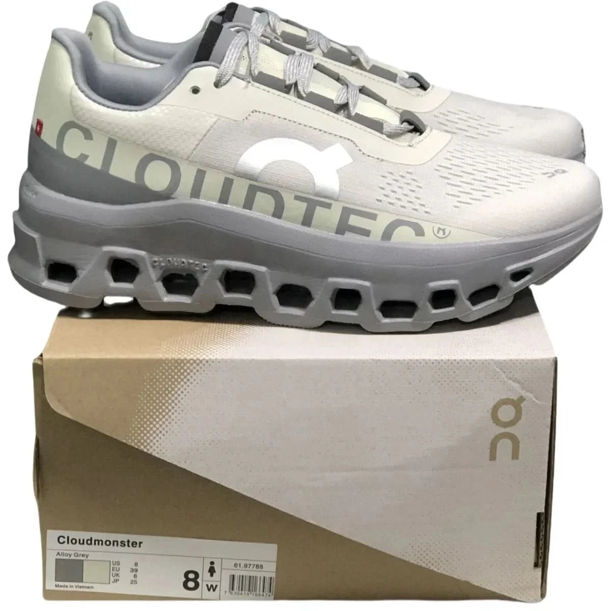 On Cloudmonster Men's White/Grey - Onsrunners