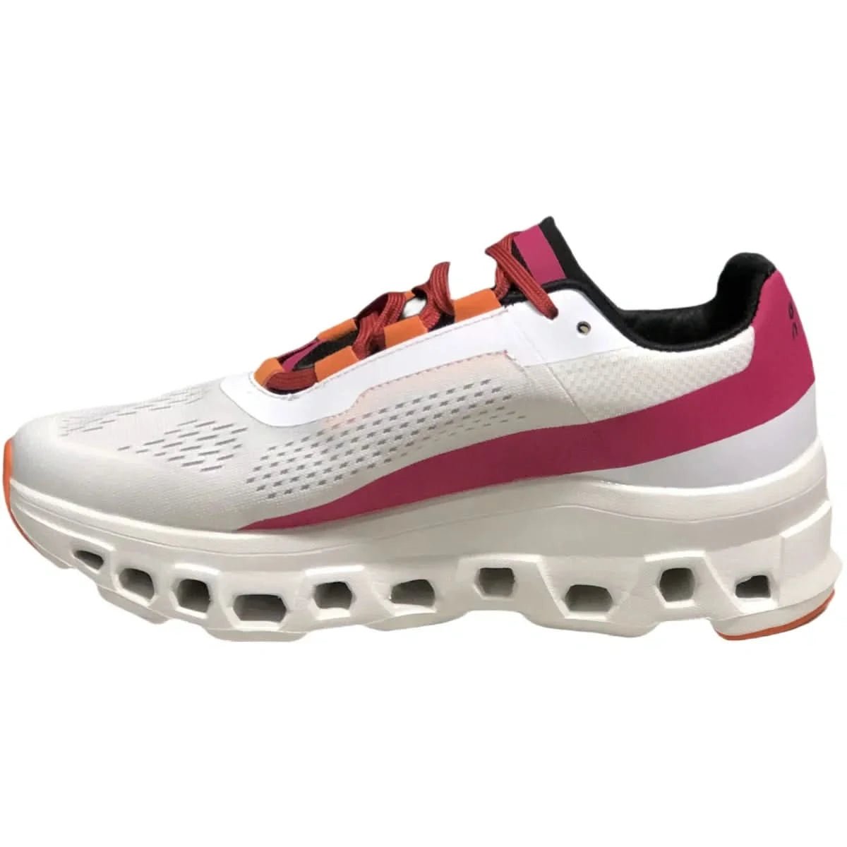 On Cloudmonster Men's White/Pink - Onsrunners