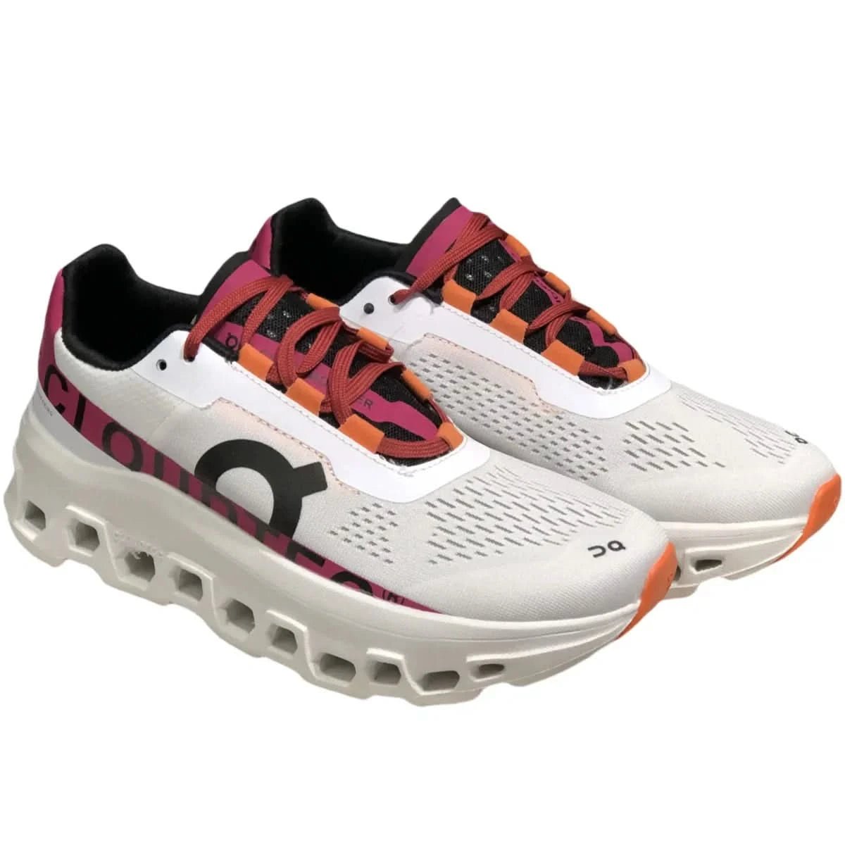 On Cloudmonster Men's White/Pink - Onsrunners
