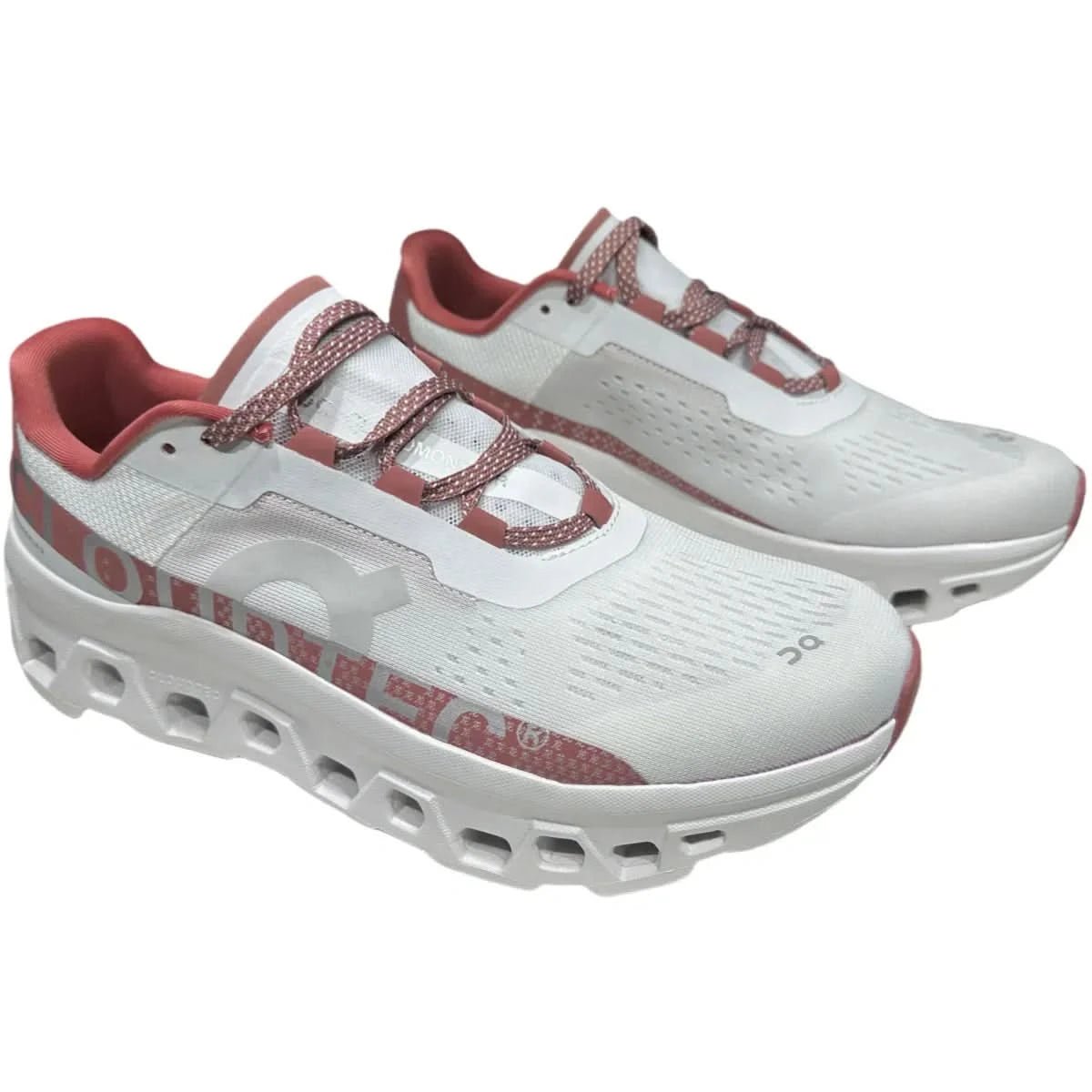 On Cloudmonster Men's White/Red - Onsrunners