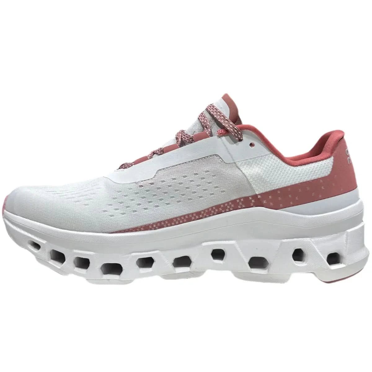 On Cloudmonster Men's White/Red - Onsrunners