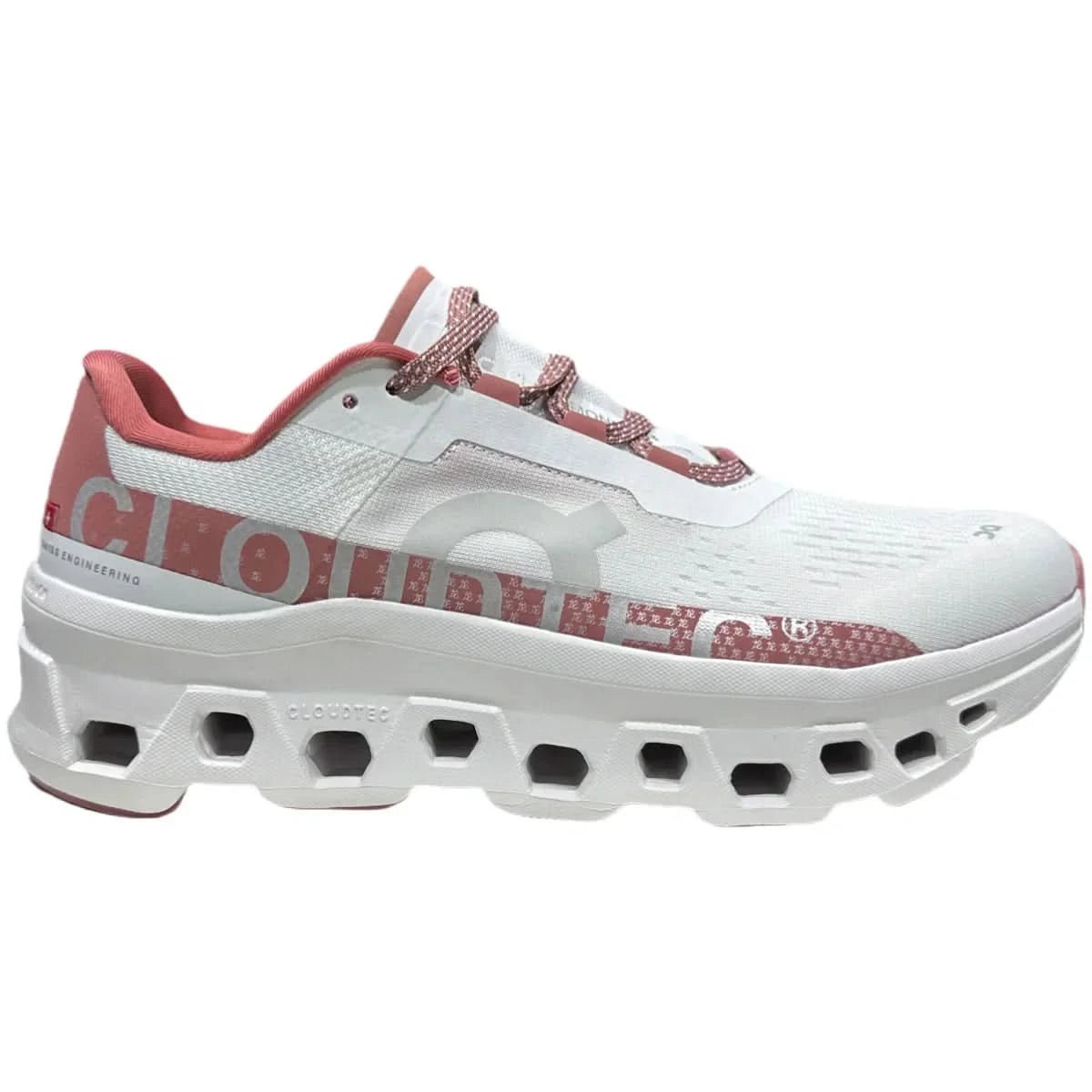 On Cloudmonster Men's White/Red - Onsrunners