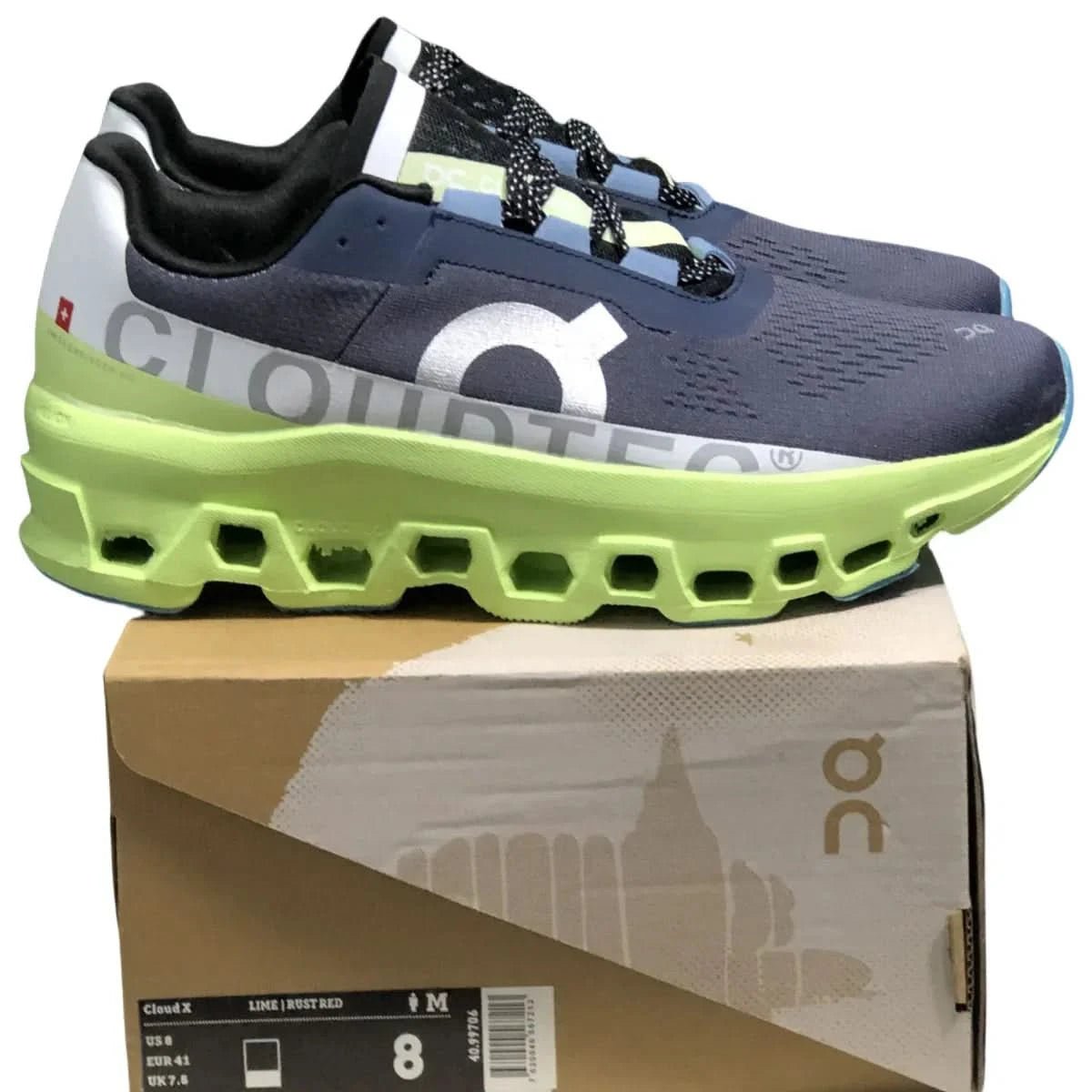 On Cloudmonster Women's Green/Blue - Onsrunners
