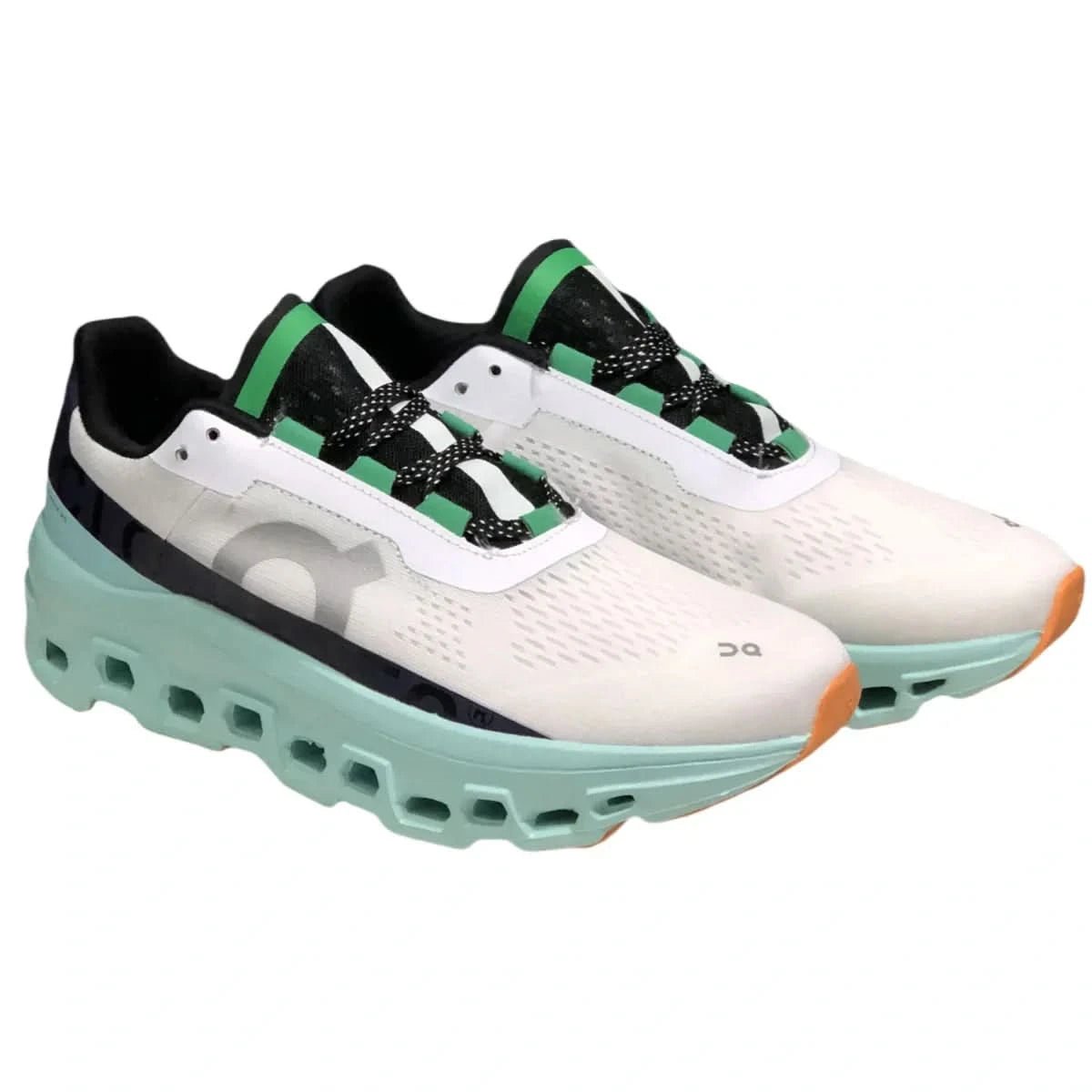 On Cloudmonster Women's White/Green - Onsrunners