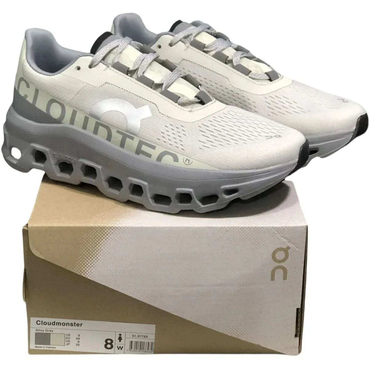 On Cloudmonster Women's White/Grey - Onsrunners