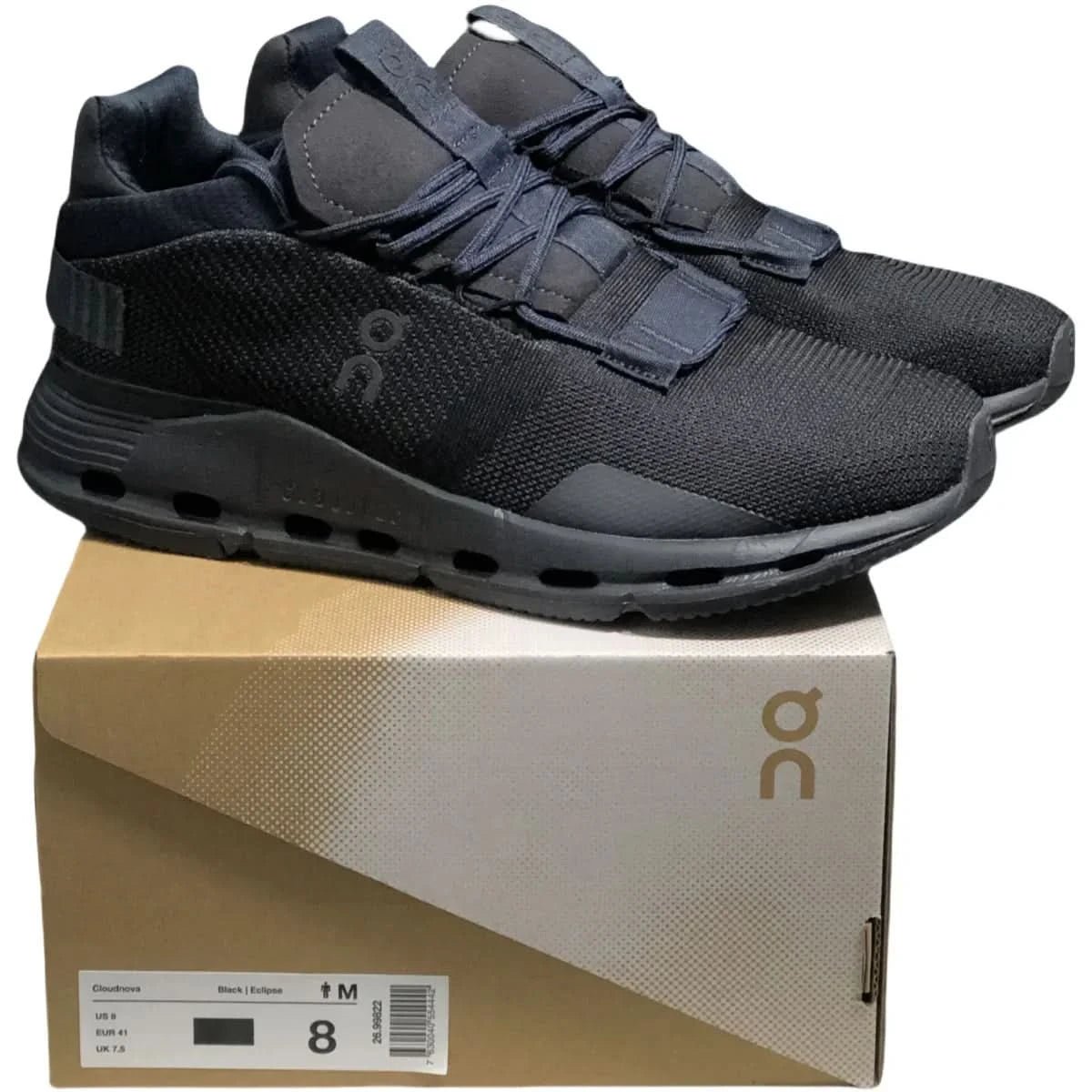 On Cloudnova Men's Black - Onsrunners