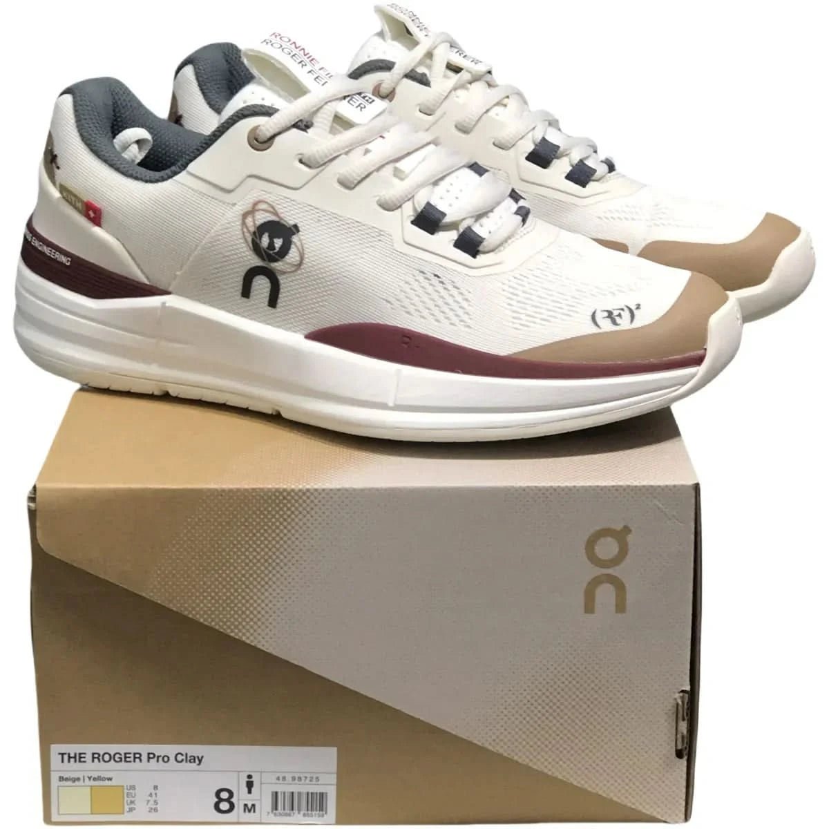 On The Roger Pro Men's Beige/Burgundy - Onsrunners