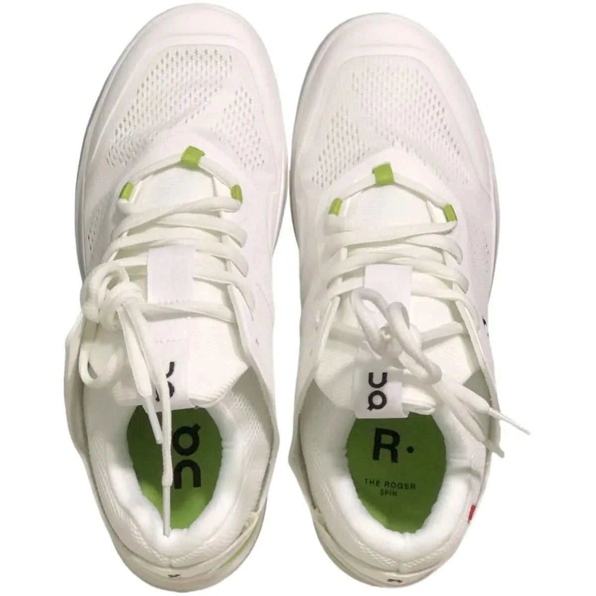 On The Roger Spin Women's White/Green - Onsrunners